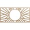 Ekena Millwork Hoover Wood Fretwork Pierced Ceiling Medallion, Red Oak, 28"W x 14"H x 10 3/8"ID x 3/8"T CMWP28X14X0375HORO - alternate 1